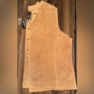 VINTAGE Outbrook Leather Vest NWT Sz 4XL